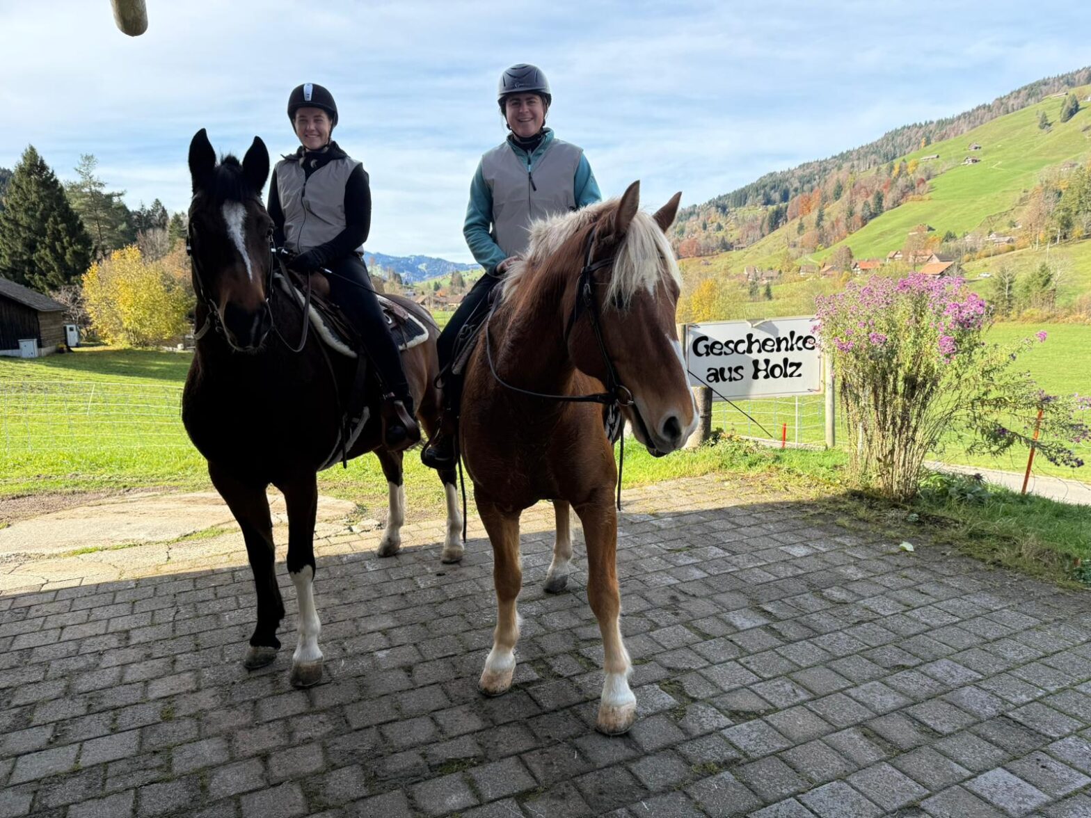 Abholung von Holzgeschenken mit Pferden